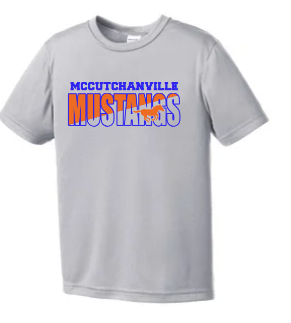 Mccutchanville mustangs horse short sleeve DRIFIT tee