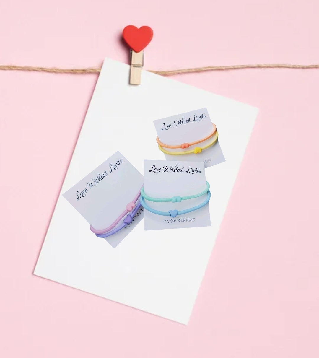 Valentine Hair Tie Bracelets
