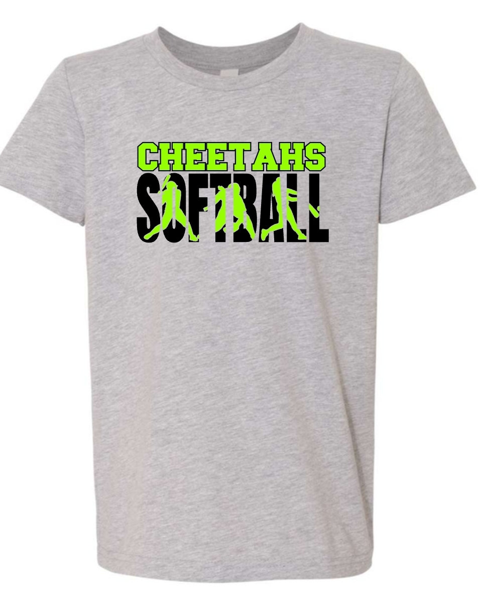 Cheetah Softball Player TEE