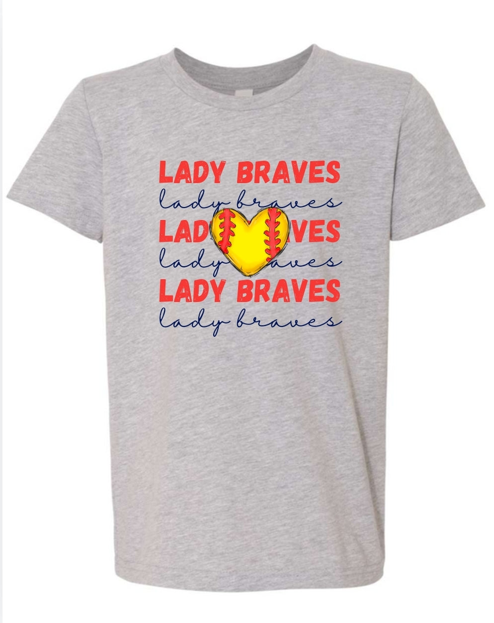 Lady Braves Cursive Tee