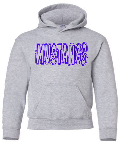 Mustang Doodle Youth Hoodie