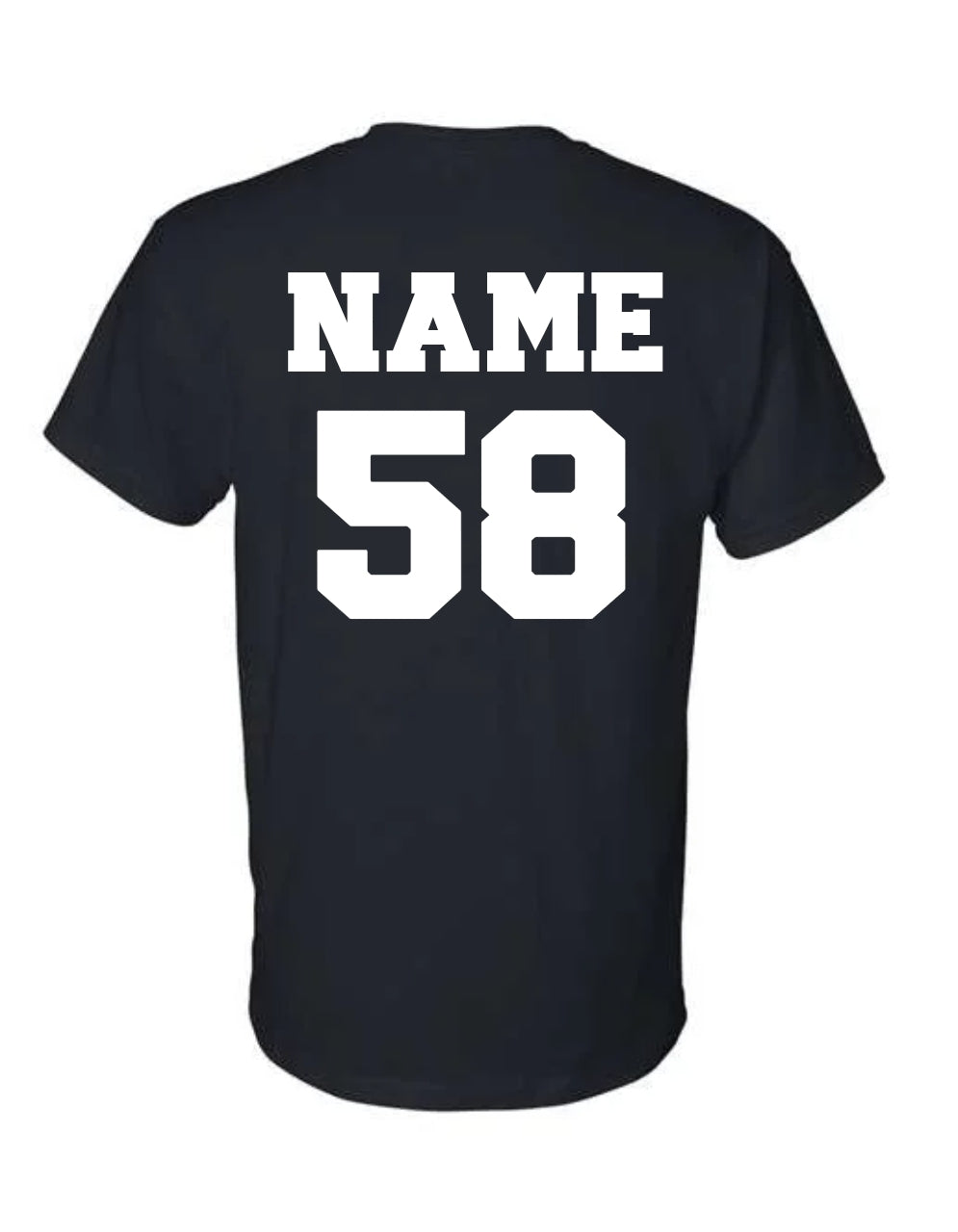 ADD NAME AND NUMBER ON BACK OF FAN SHIRT