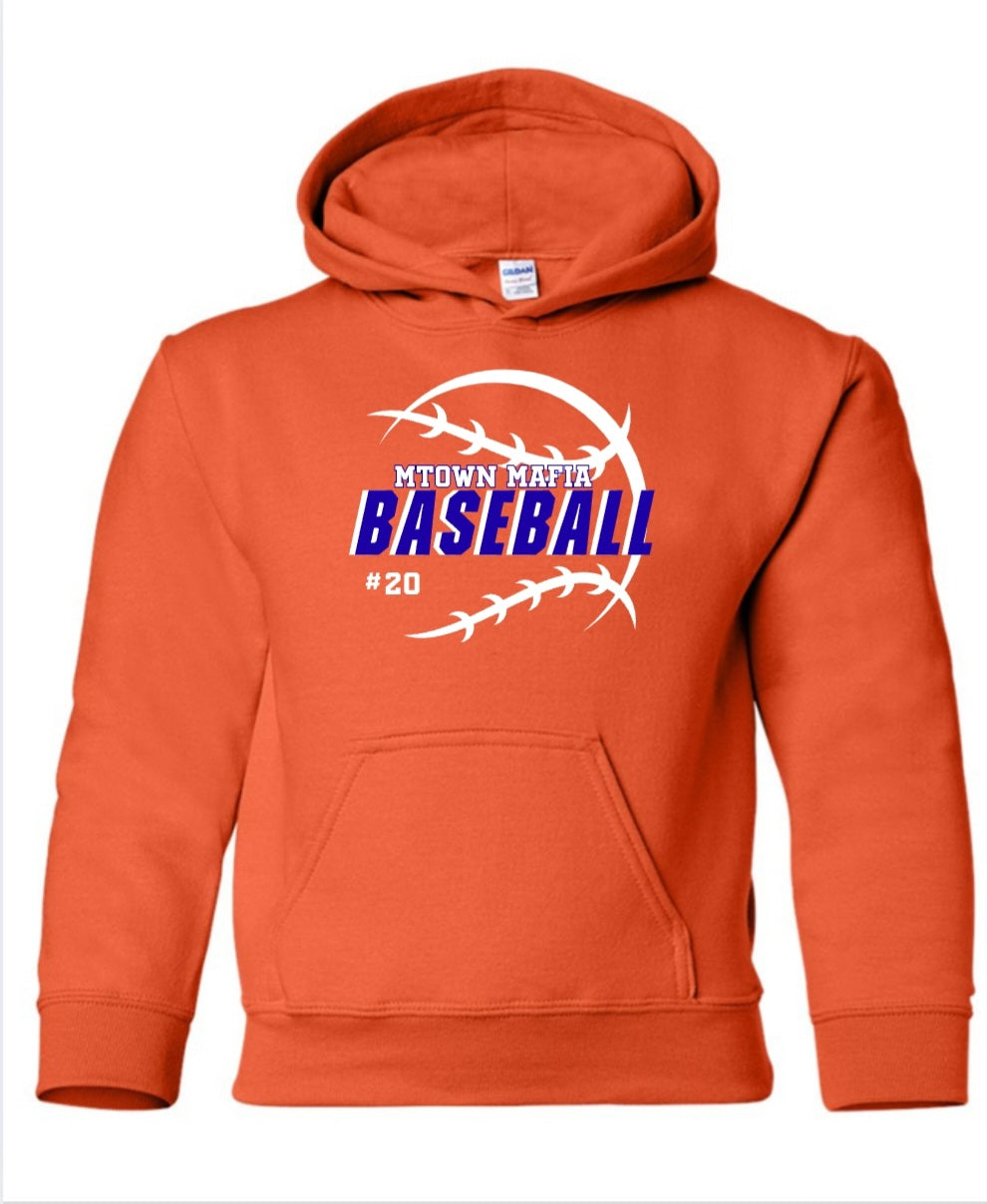 Mtown Mafia Baseball with number hoodie