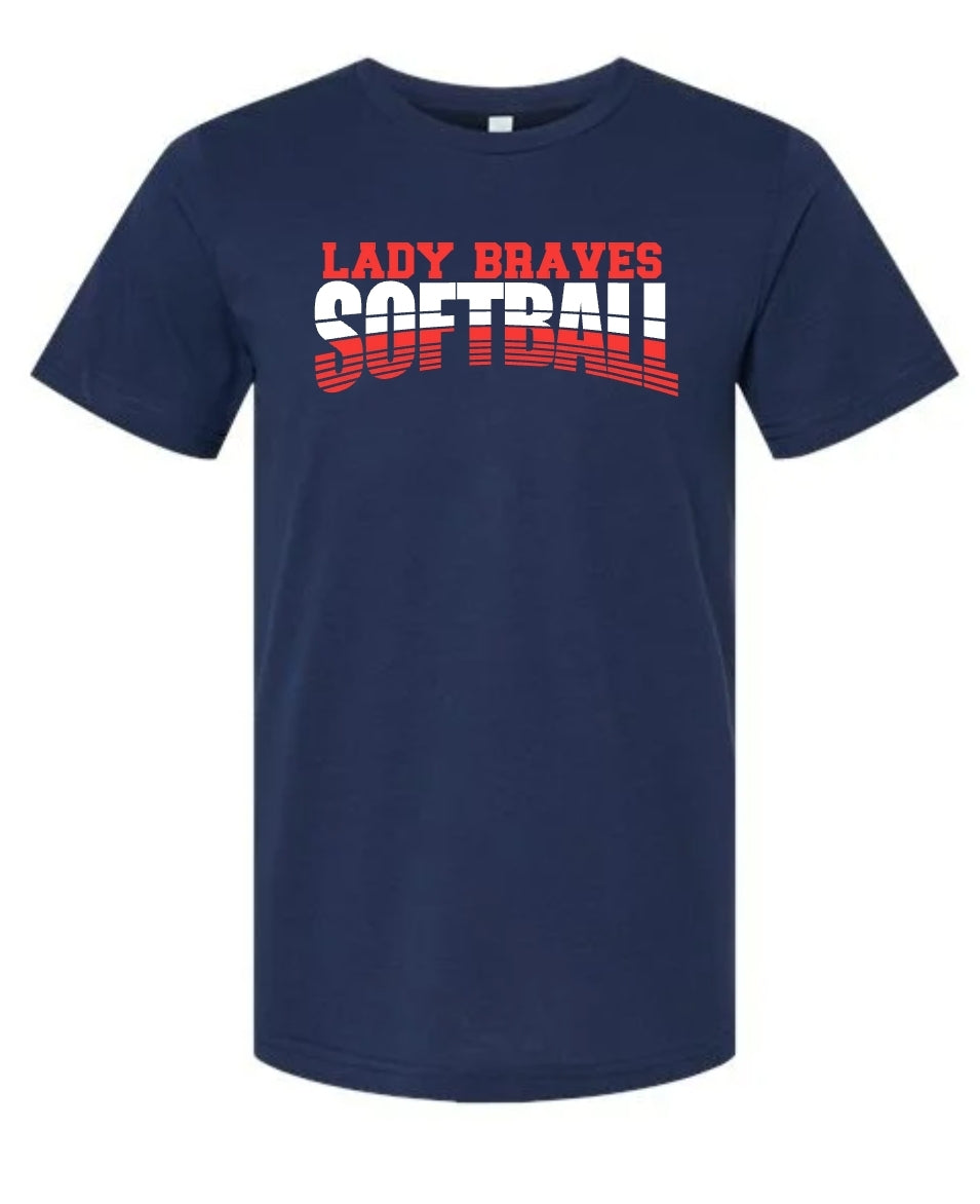 Lady Braves Softball Line Tee