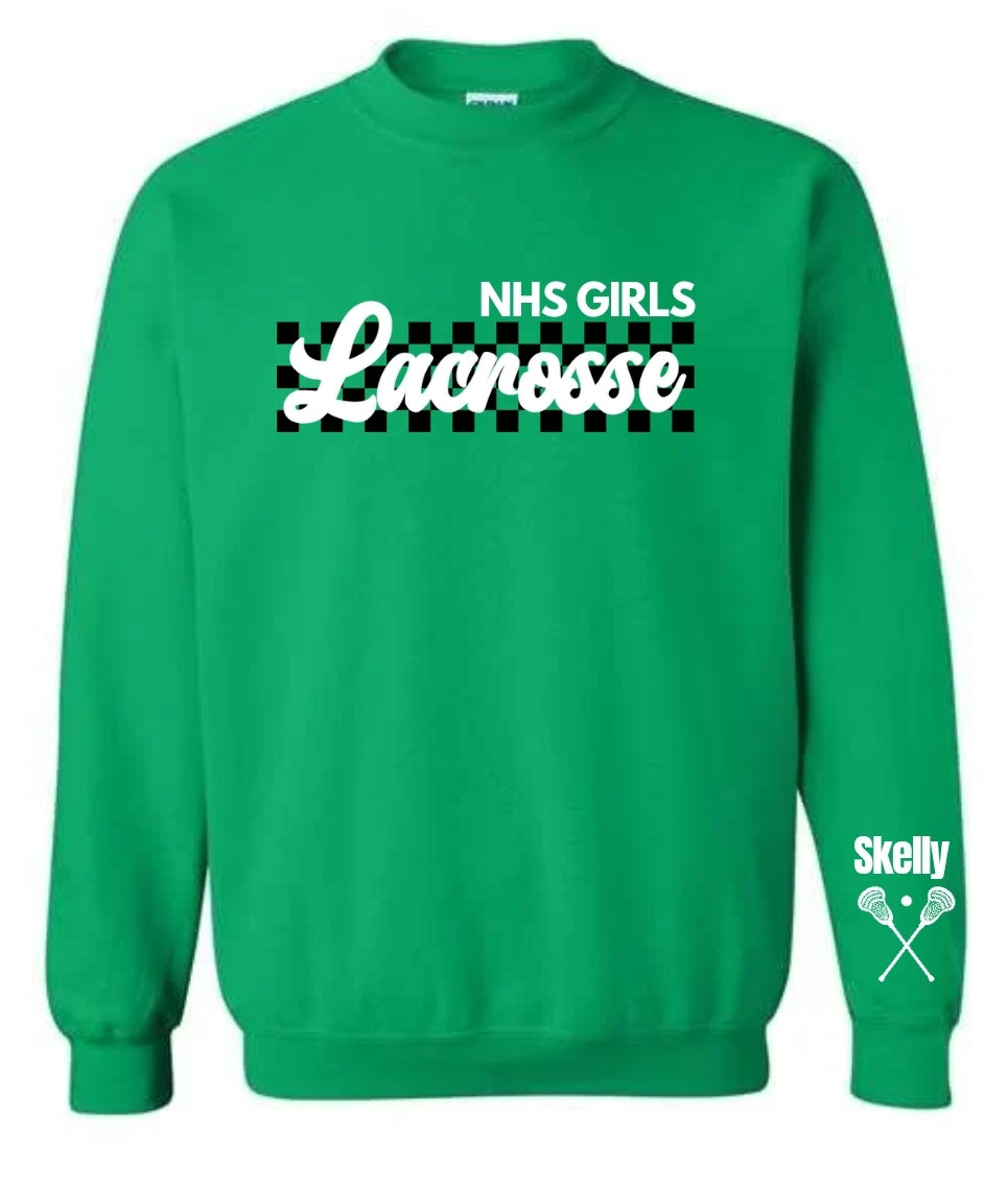 North Lacrosse Checkered Sweatshirt