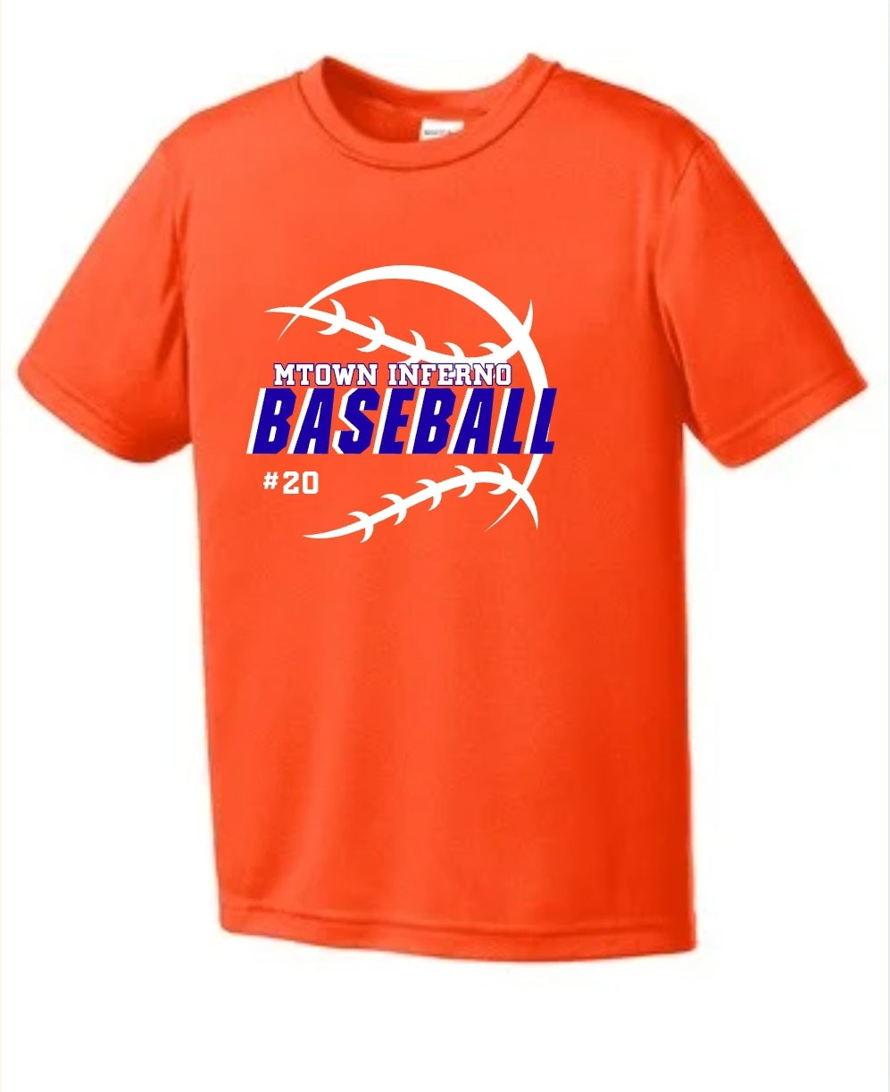 MTown Inferno baseball and number TODDLER