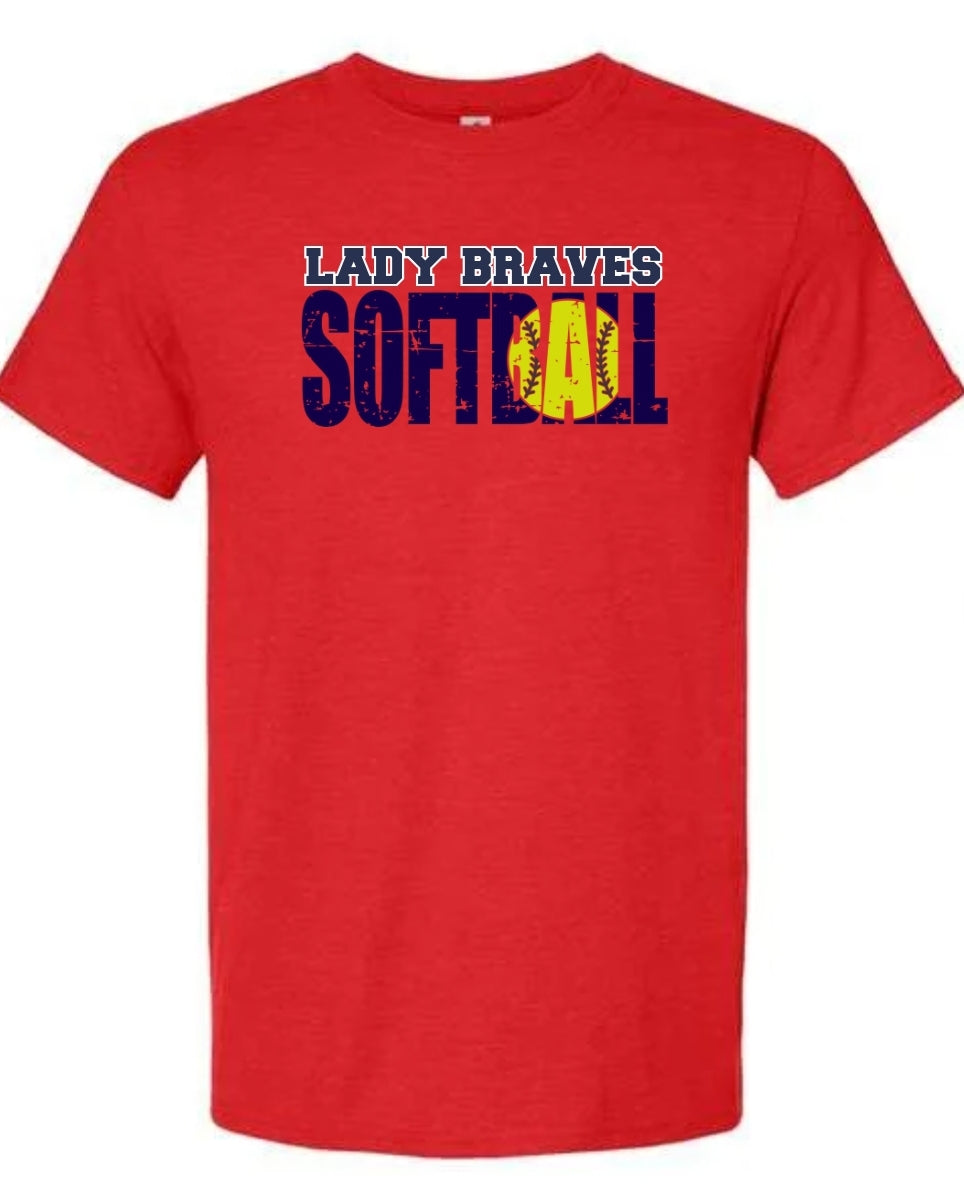 Lady Braves Softball Tee