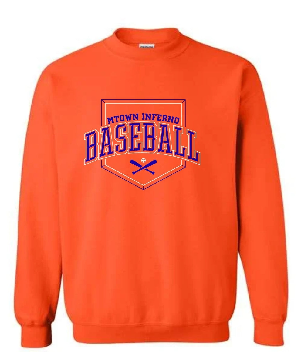Mtown Inferno baseball Plate Sweatshirt