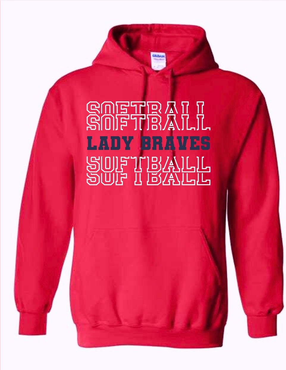 Lady Braves Stacked Hoodie