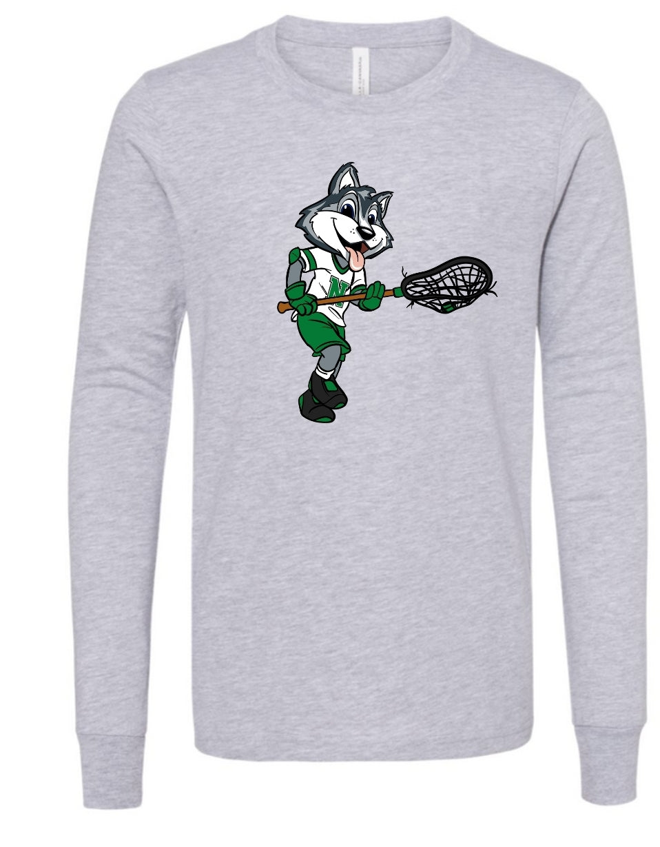Huskies Lacrosse Dog Long Sleeve