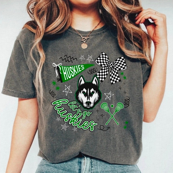 Huskies Doodle Lacrosse