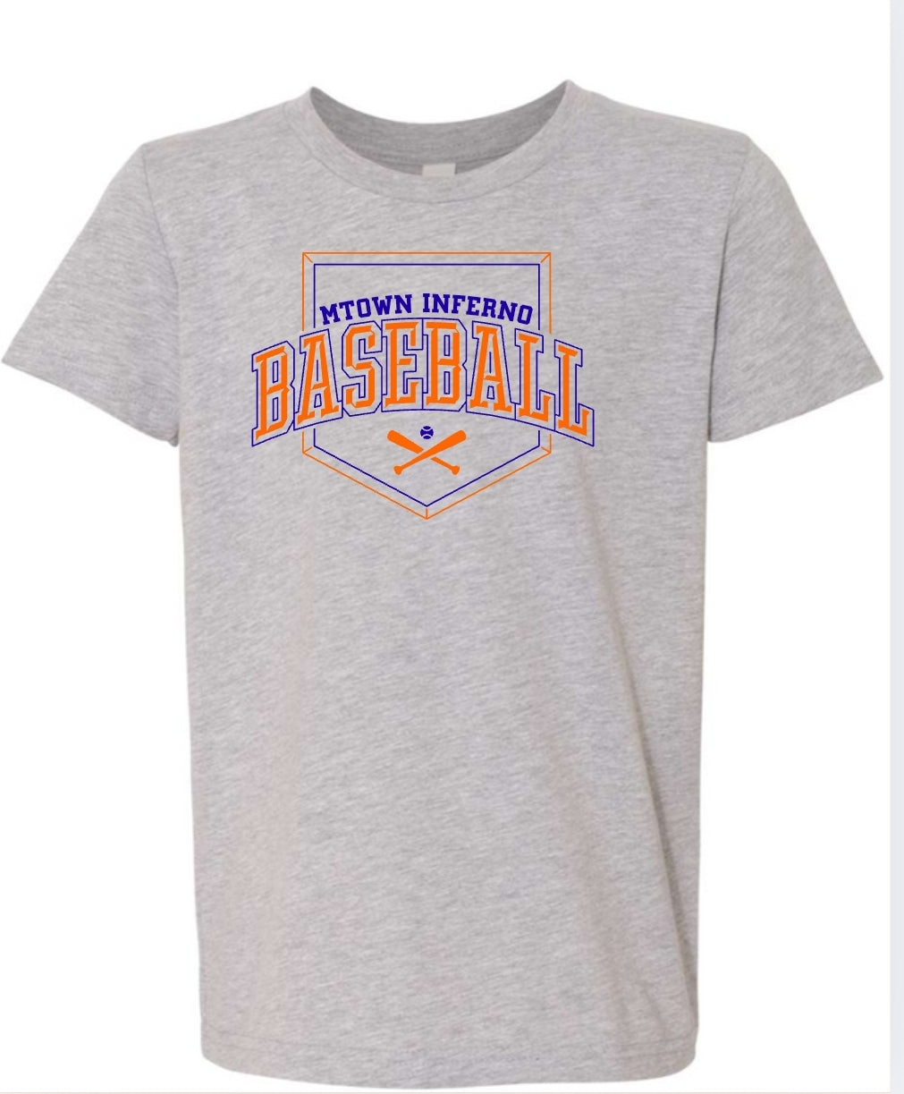 MTown Inferno baseball plate Tee