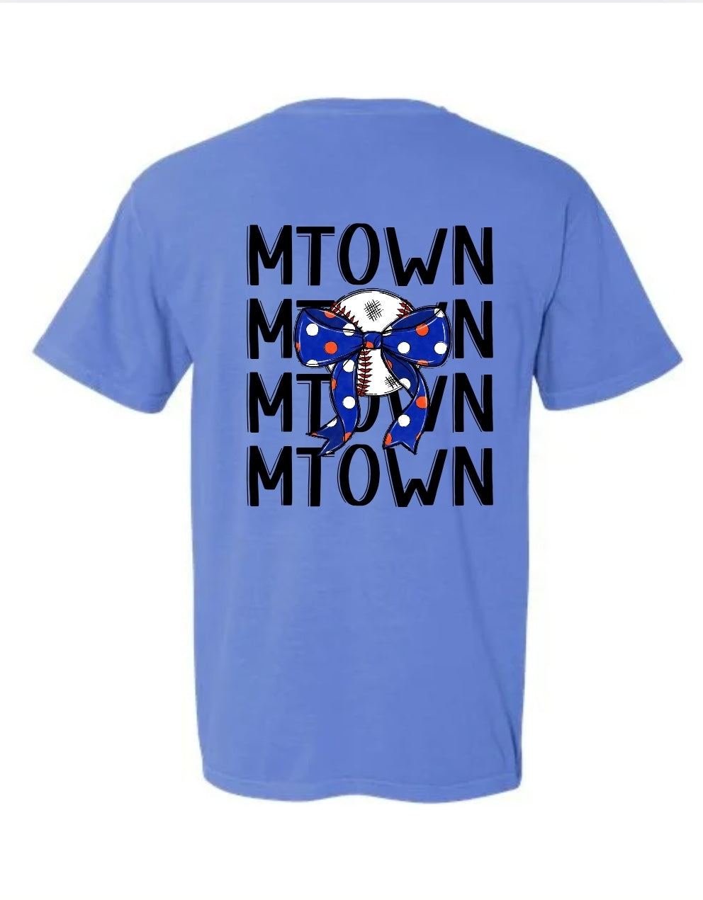 MTown baseball bow Tee