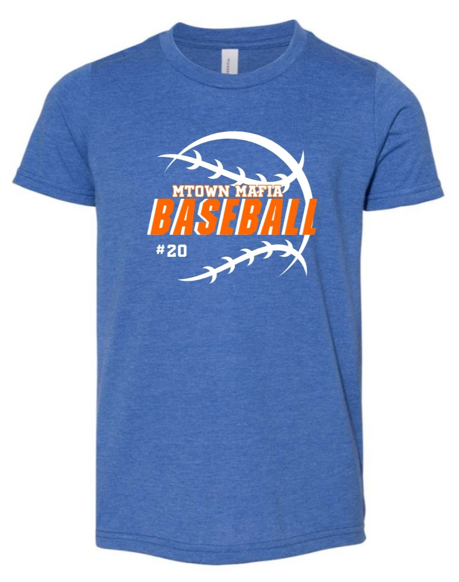 MTown Mafia Baseball with number tee