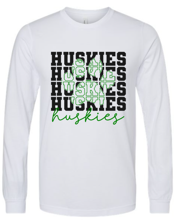 Husky Paw Print Long Sleeve tee