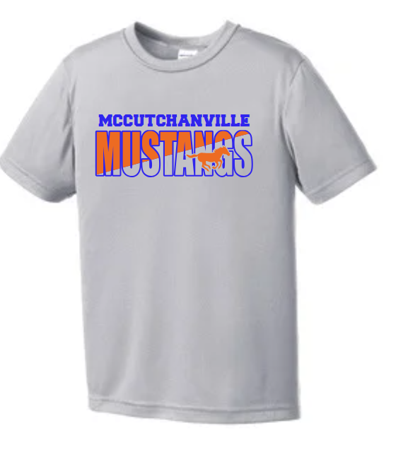 Mccutchanville mustangs horse short sleeve  DRIFIT tee