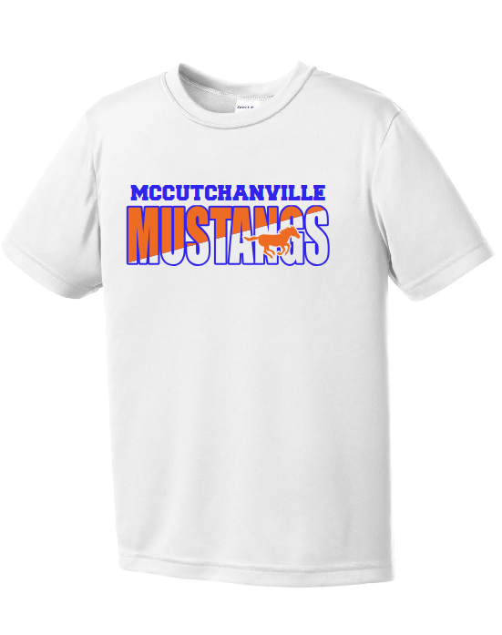 Mccutchanville mustangs horse short sleeve  DRIFIT tee