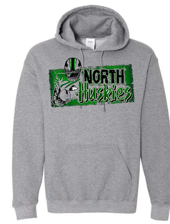 North Huskies Distressed Hoodie