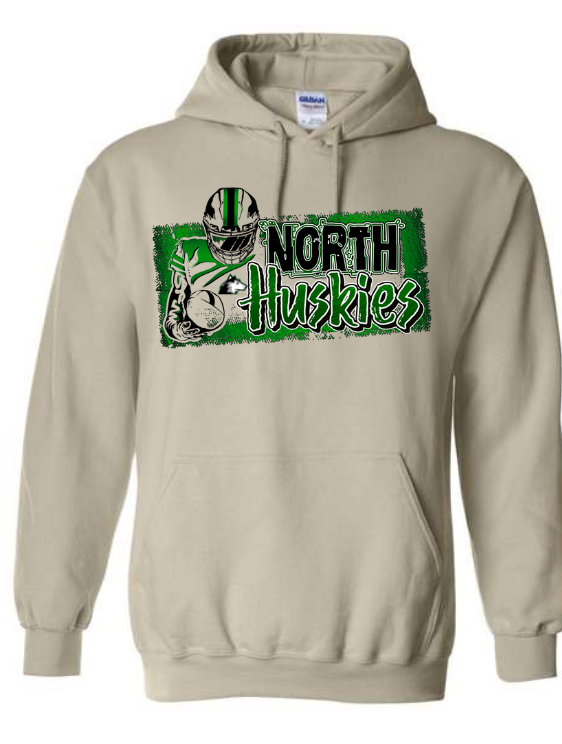 North Huskies Distressed Hoodie