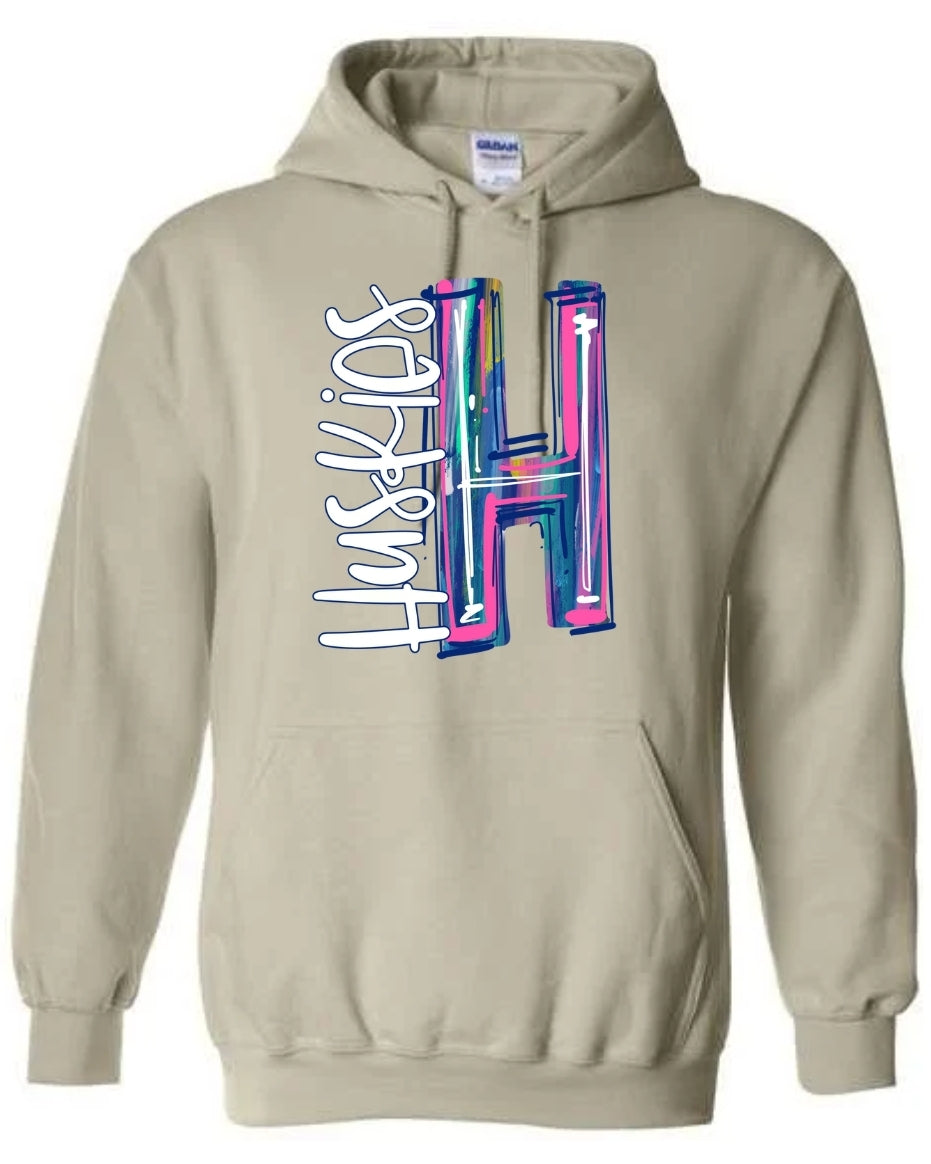 Huskies Splatted Paint Sweatshirt-Hoodie