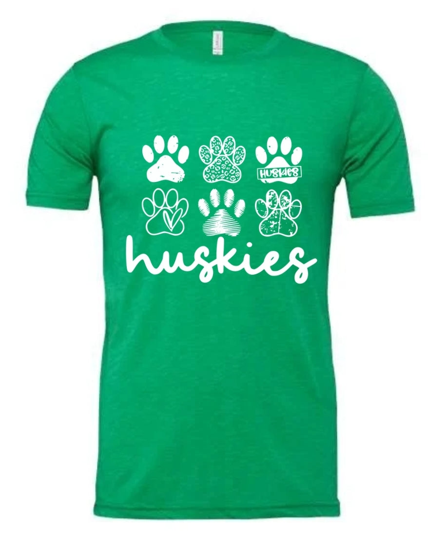 Huskies Paw Prints Tee