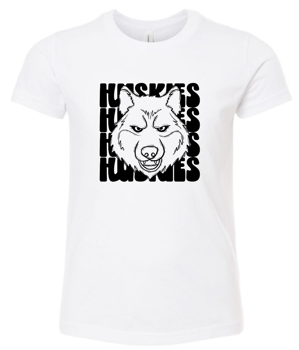 Huskies Stacked Tee