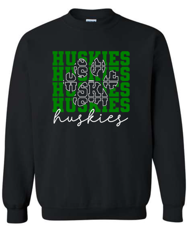 Husky Paw Print Crewneck Sweatshirt