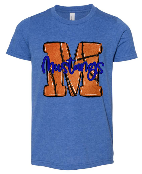 Mustangs Basketball Short Sleeve Tee