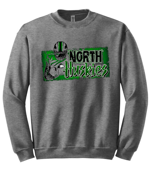 North Huskies Distressed Crewneck