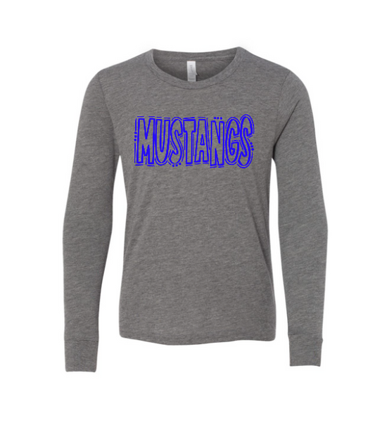 Mustang Doodle Adult Long Sleeve