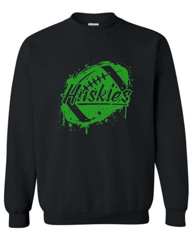 Huskies Football Distressed Crewneck Sweatshirt YOUTH