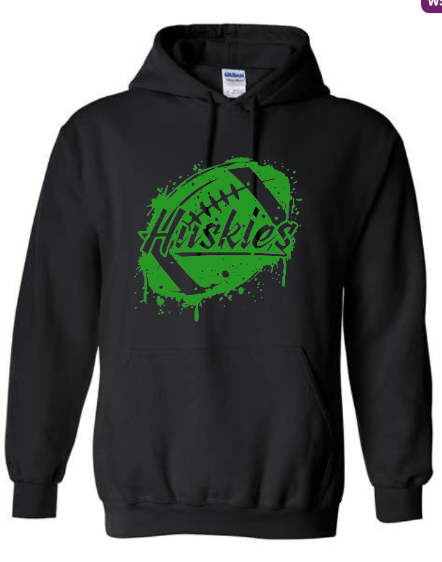 Huskies Football Distressed Hoodie YOUTH