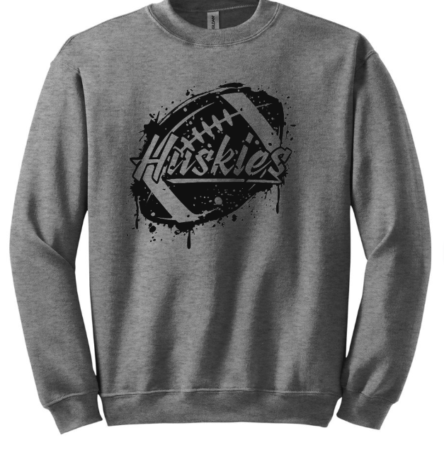 Huskies Football Distressed Crewneck Sweatshirt YOUTH