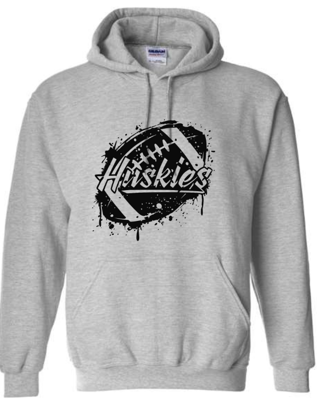 Huskies Football Distressed Hoodie YOUTH