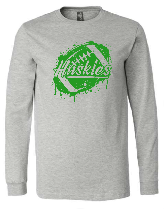 Huskies Football Distressed Long Sleeve YOUTH