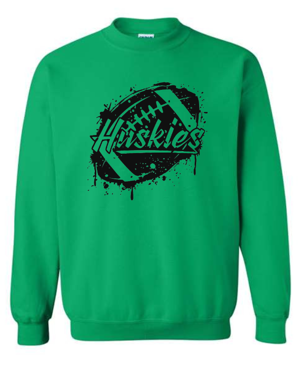 Huskies Football Distressed Crewneck Sweatshirt YOUTH