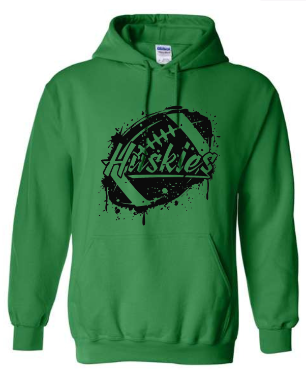 Huskies Football Distressed Hoodie YOUTH