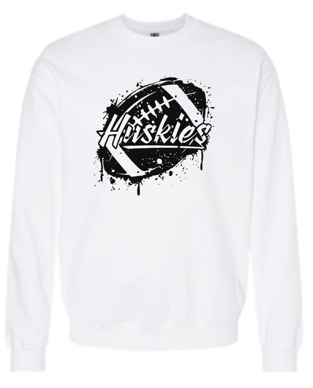 Huskies Football Distressed Crewneck Sweatshirt YOUTH