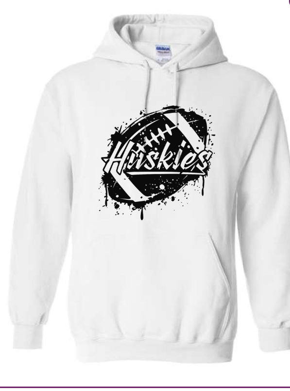 Huskies Football Distressed Hoodie YOUTH