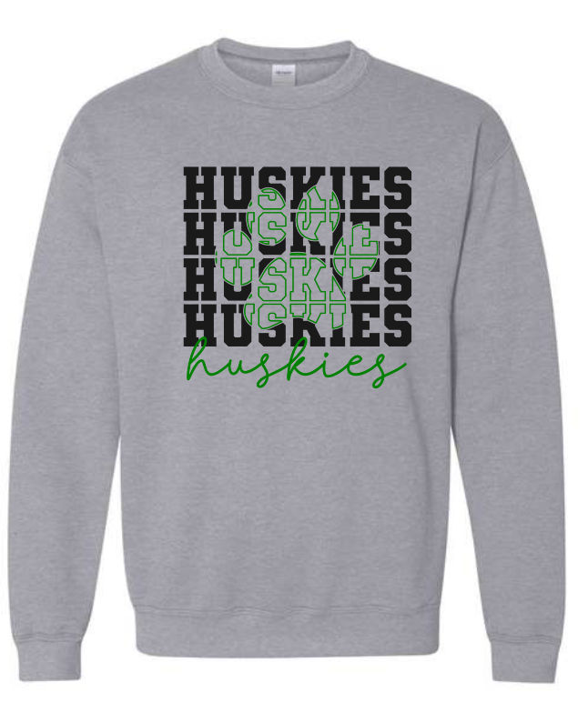 Husky Paw Print Crewneck Sweatshirt