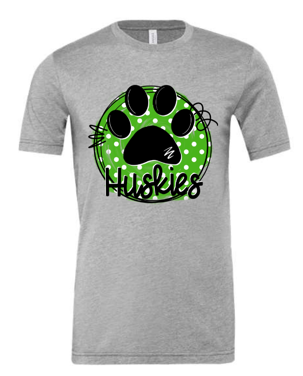 Huskies Polka Dot Short Sleeve Tee