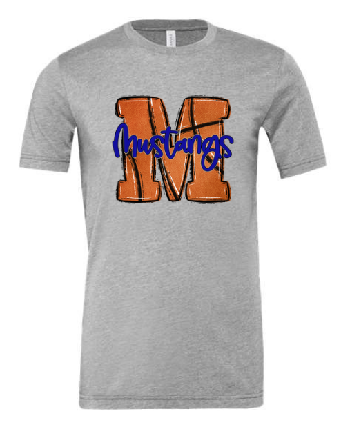 Mustangs Basketball Short Sleeve Tee