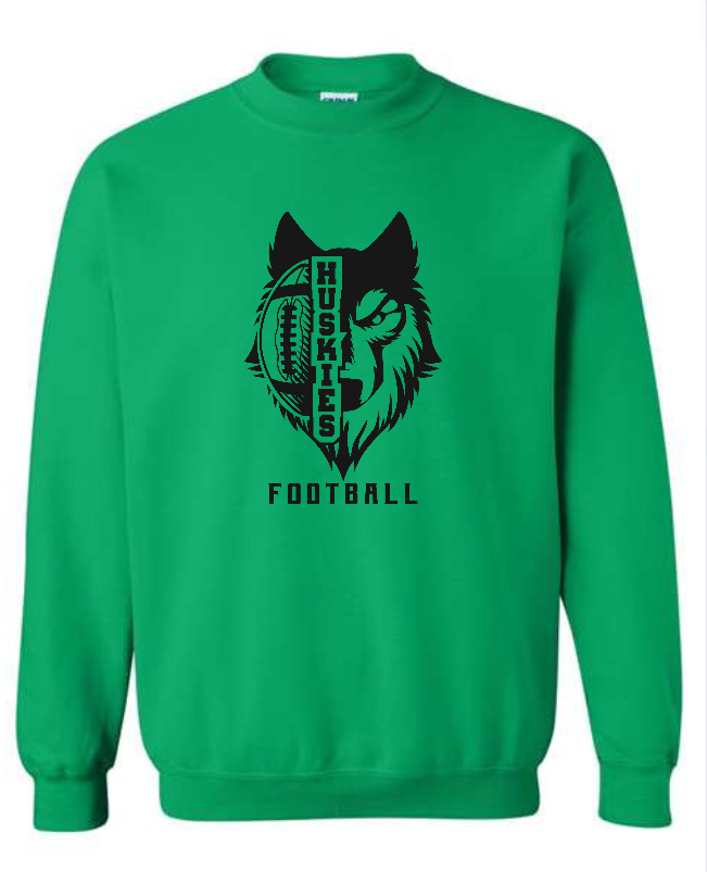 North Husky and Football Crewneck Sweatshirt YOUTH