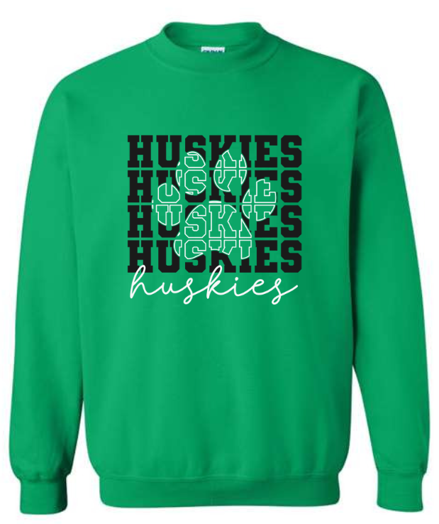 Husky Paw Print Crewneck Sweatshirt