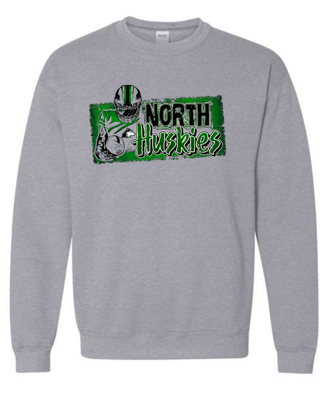 North Huskies Distressed Crewneck