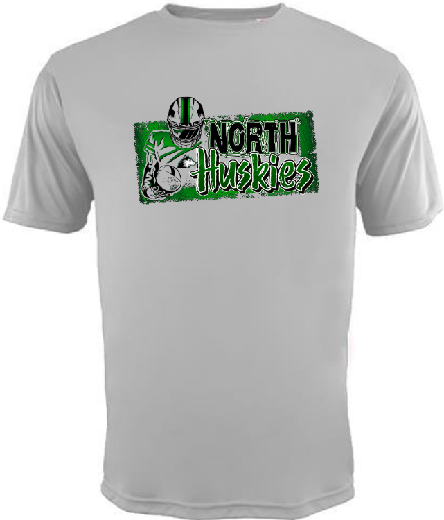 North Huskies Distressed Drifit Short Sleeve Tee