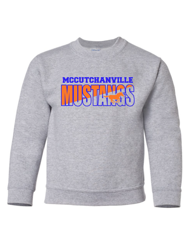 Mccutchanville Mustangs Horse Crewneck Sweatshirt