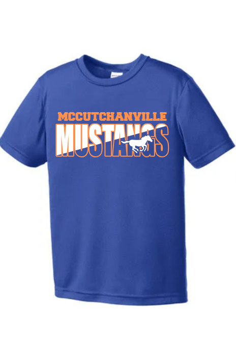 Mccutchanville mustangs horse short sleeve  DRIFIT tee