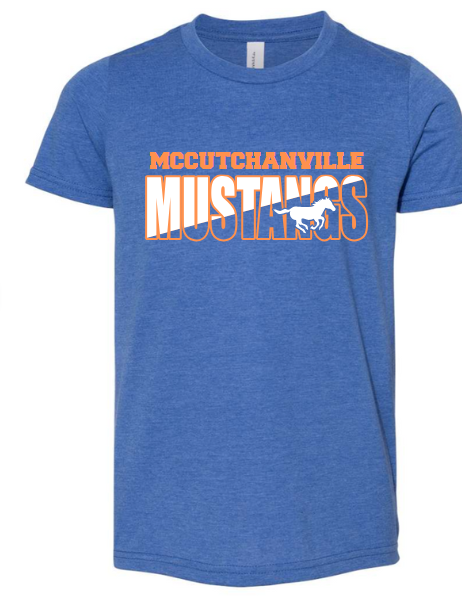 Mccutchanville mustangs horse short sleeve tee