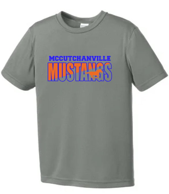 Mccutchanville mustangs horse short sleeve  DRIFIT tee